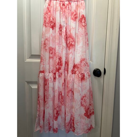NWT Flying Tomato Women’s Feeling Speechless Boho Floral Maxi Dress Size S Pink - Picture 9 of 10